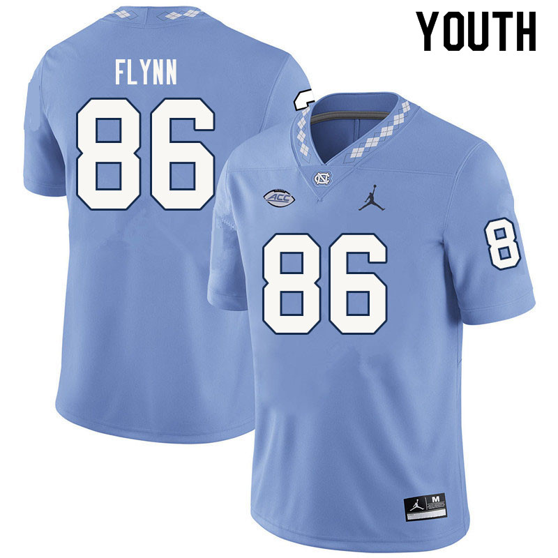 Youth #86 Thomas Flynn North Carolina Tar Heels College Football Jerseys Sale-Carolina Blue